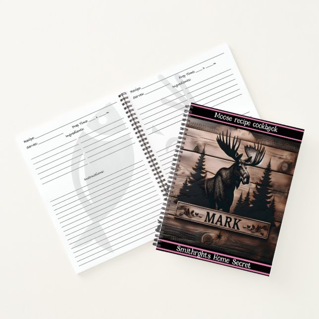 Cuaderno Cerveza de alce en madera al atardecer (Interior)