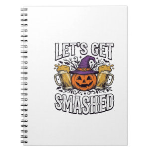 Cuaderno Cerveza de calabaza Halloween Let's Get Smashed