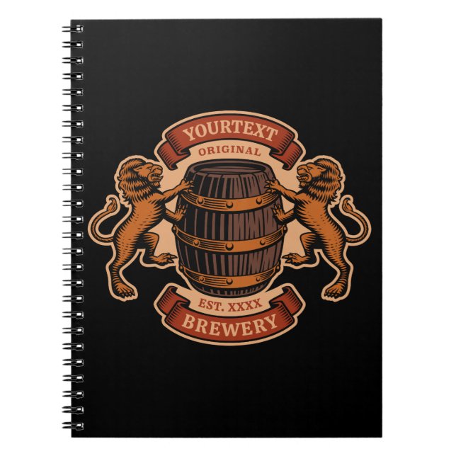 Cuaderno Cerveza de cervecería personalizada de barril de r (Frente)