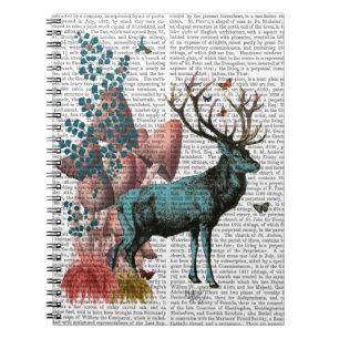 Cuaderno Cerveza turquesa en bosque de champiñones