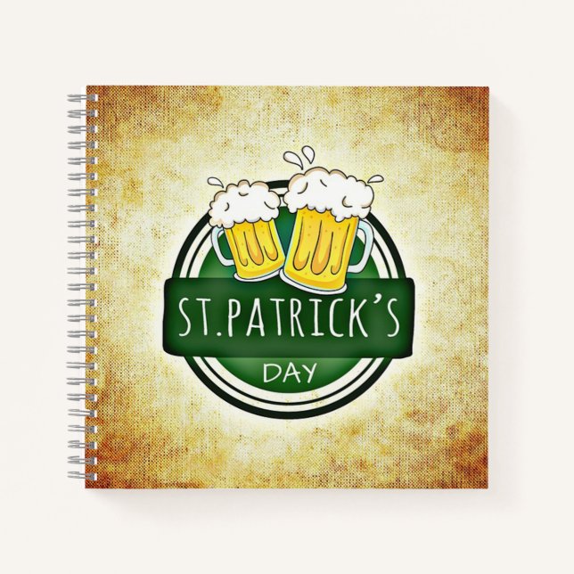 Cuaderno Cervezas del Día de San Patricio (Anverso)