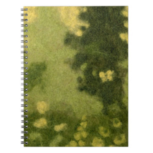 Cuaderno Césped de verano, pintura de lana, tonos verdes