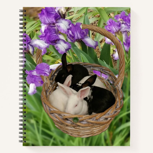 Cuaderno Cesta Adorable de Conejitos Bebés (Anverso)