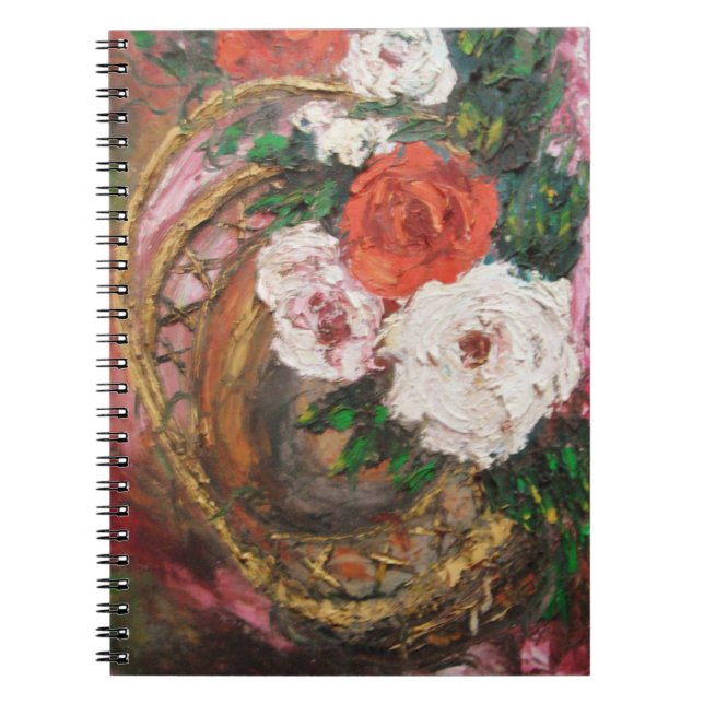 Cuaderno Cesta de flores de pintura de Ann Hayes (Frente)