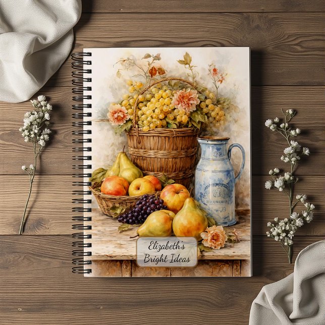 Cuaderno Cesta de Frutas de Cosecha Vintage (Subido por el creador)