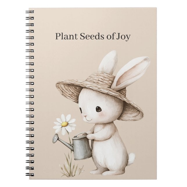 Cuaderno Cesta de Mapache Lindo Flores Semillas de Alegría (Frente)