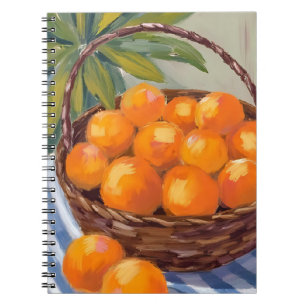 Cuaderno Cesta de Naranjas Frutas Cítricos Pintura