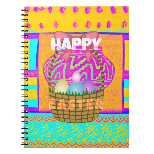 Cuaderno Cesta de Pascua inspirada en África Occidental y H (Frente)