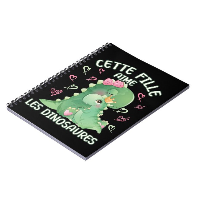 Cuaderno Cette Fille Aime Les Dinosaures (Lado Izquierdo)