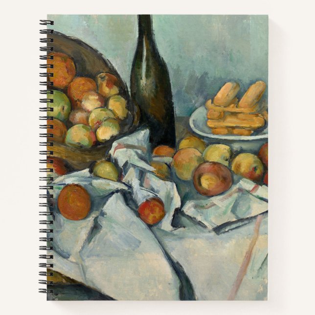 Cuaderno Cezanne Basket Apples Impresionsionist Art (Anverso)