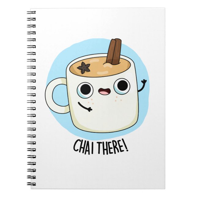 Cuaderno Chai Allí Chistoso Té Chai Juego de Palabras  (Frente)