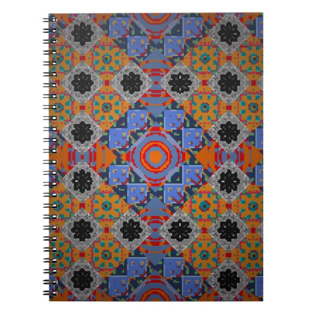 Cuaderno Chal de Bandanna, diseño de tela de mantel, nec de (Frente)