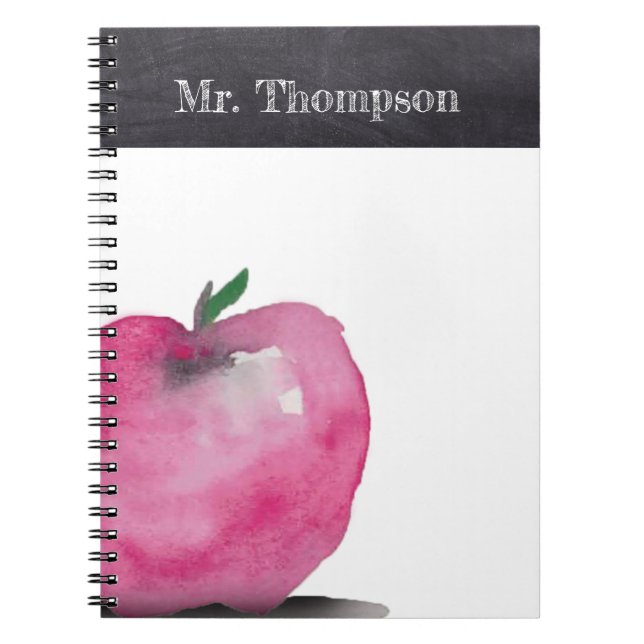 Cuaderno Chalk Personalizado de profesores de Apple con col (Frente)