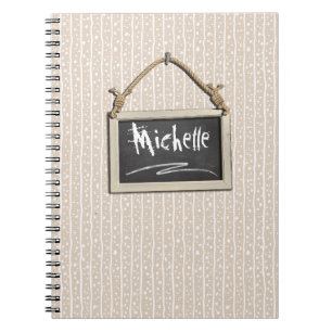 Cuaderno Chalkboard colgante Beige ID397