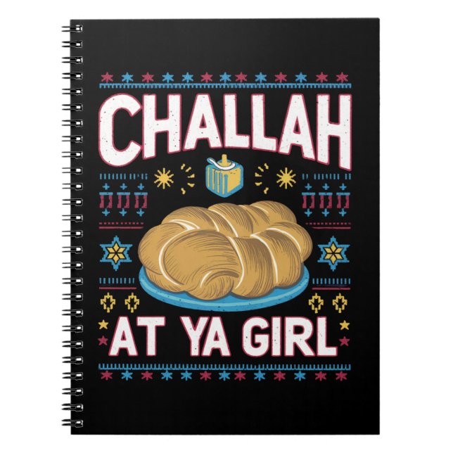 Cuaderno Challah En Ya Chica Funny Hanukkah Food Chanukah (Frente)