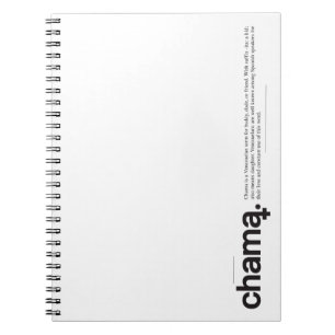Cuaderno Chama en blanco y negro
