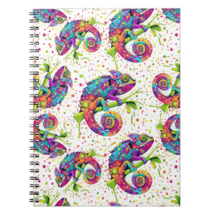 Cuaderno Chameleon Paint Stains Watercolor Style