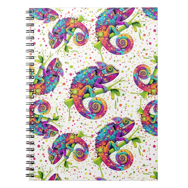 Cuaderno Chameleon Paint Stains Watercolor Style (Frente)
