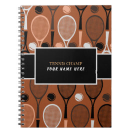Cuaderno Champ de tenis Nombre de jugador Divertido Persona