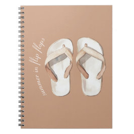 Cuaderno Chanclas de verano marrones crema