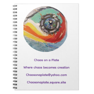 Cuaderno Chaos on a Plate Spiral Notebook – Swirl Gear 