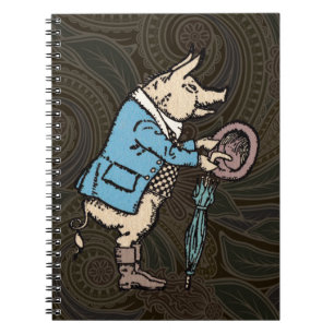 Cuaderno Chaqueta de uso de cerdo antigua formal