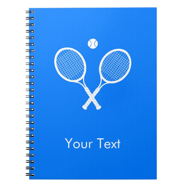 Cuaderno Chaquetas blancas de tenis con azul personalizado (Frente)