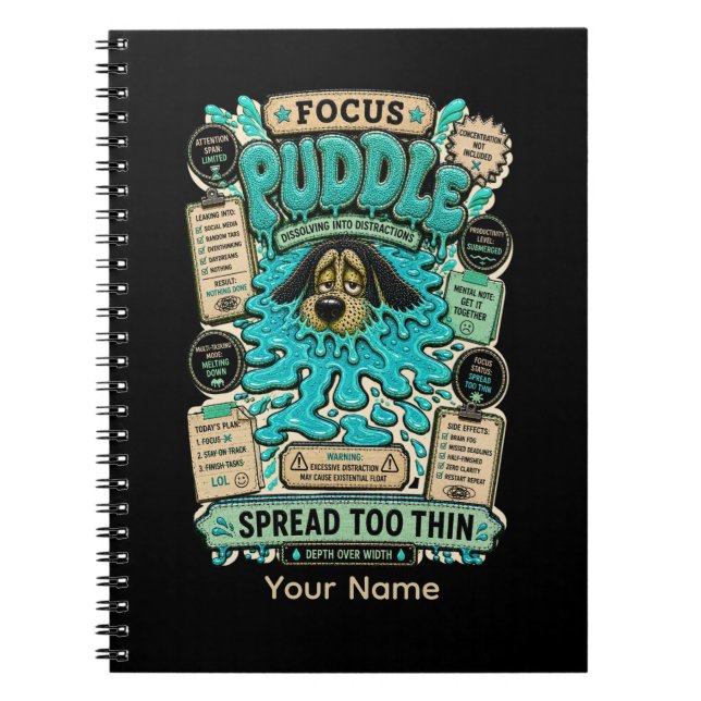 Cuaderno Charco de enfoque Personalizado Humor divertido de (Frente)