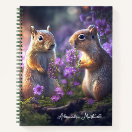 Cuaderno Charla de ardillas - Fantasía personalizada