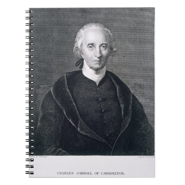 Cuaderno Charles Carroll de Carrollton, grabado por Asher B (Frente)