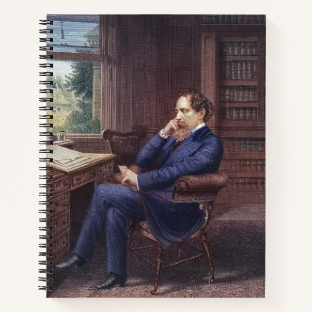 Cuaderno Charles Dickens en su estudio (Anverso)