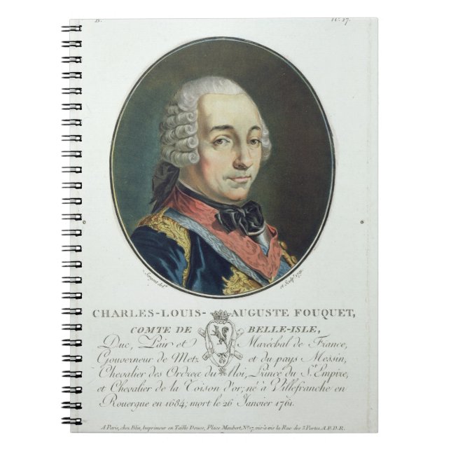 Cuaderno Charles-Louis-Auguste Fouquet (1684-1761) del 'Po (Frente)