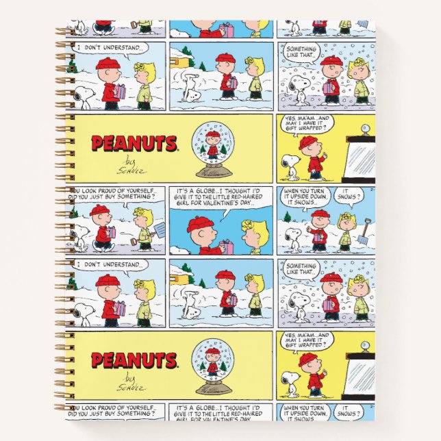 Cuaderno Charlie Brown | Bola de cristal con nieve (Anverso)
