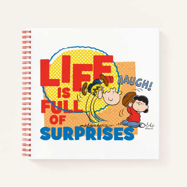 Cuaderno Charlie Brown y Lucy - La vida está llena de sorpr (Anverso)