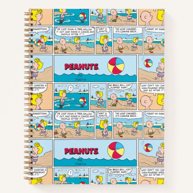 Cuaderno Charlie Brown Y Sally En La Playa (Anverso)
