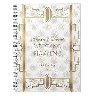 Cuaderno Charm Gold Great Gatsby Art Deco Wedner Planner