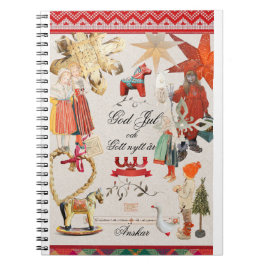 Cuaderno Charming Scandinavian Folk Christmas Wallpaper – V