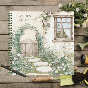 Cuaderno Charming Watercolor Cottage Garden Notes