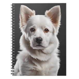 Cuaderno Charming White Shepherd Puppy Portrait