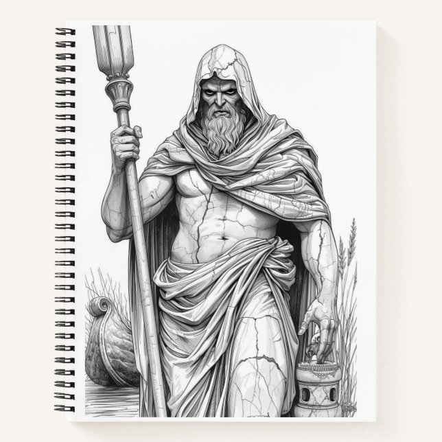 Cuaderno Charon Ferryman Marble Statue Gothic Ink Art Noteb (Anverso)