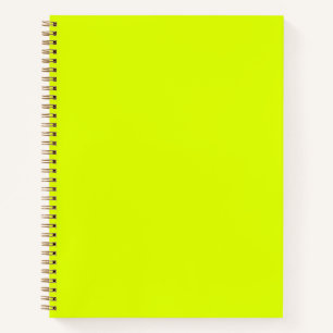 Cuaderno Chartreuse de neón moderno verde claro sólido