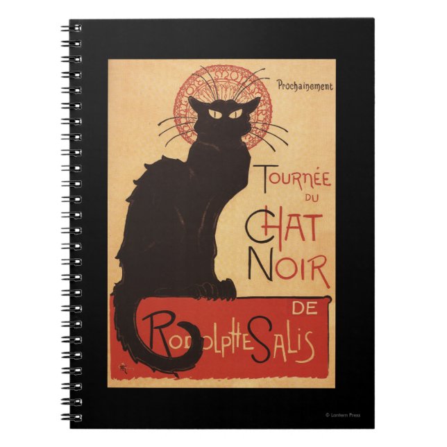 Cuaderno Chat Noir Cabaret Troupe Poster Promo Gato Negro (Frente)