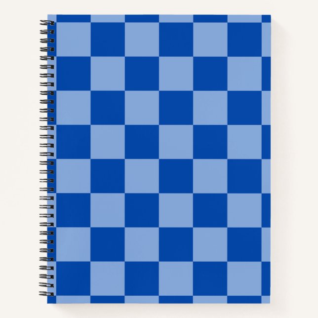 Cuaderno Checkerboard azul cobalto (Anverso)