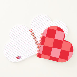 Cuaderno Checkers Imperial Rojo en Forma de Corazón