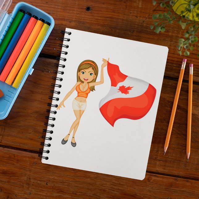 Cuaderno Cheering For Canada Notebook (Subido por el creador)