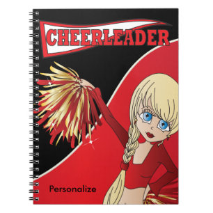 Cuaderno Cheerman   Nombre DIY   Rojo
