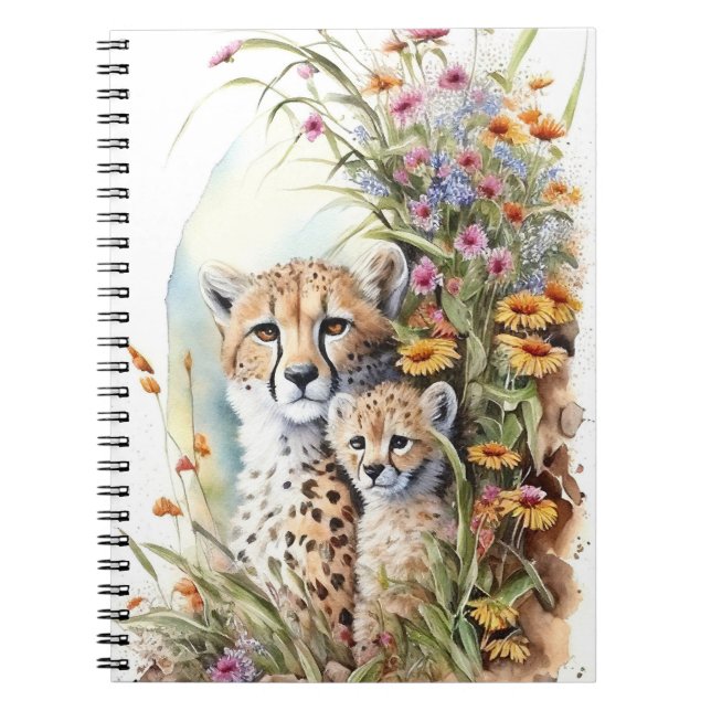 Cuaderno Cheetah Baby and Mom School Office Mobile (Frente)