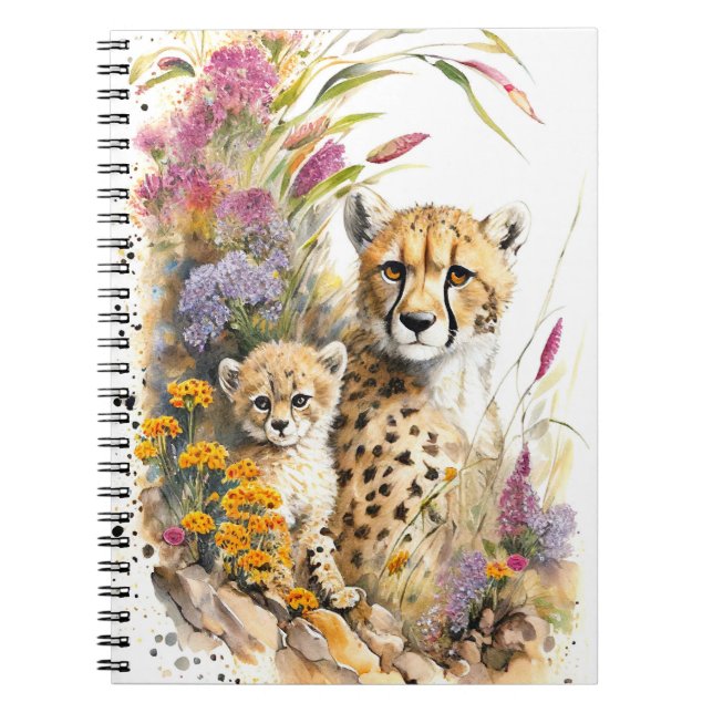 Cuaderno Cheetah Baby and Mom School Office Mobile (Frente)
