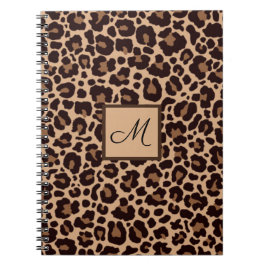Cuaderno Cheetah de impresión de animales leopardo Monogram