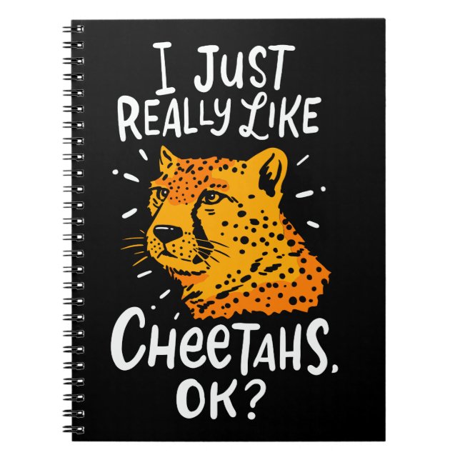 Cuaderno CHEETAH: I Just Really Like Cheetahs (Frente)